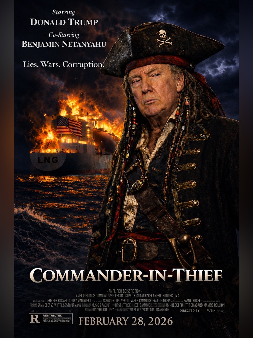 Donald Trump Commander-in-Chief Parody Poster | Political Satire Wall Art 16x20